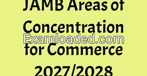 JAMB Areas of Concentration for Commerce 2027/2028