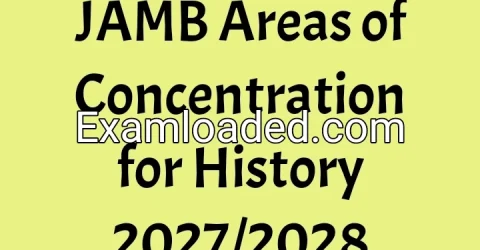 JAMB Areas of Concentration for History 2027 2028 1