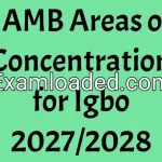 JAMB Areas of Concentration for Igbo 2027/2028