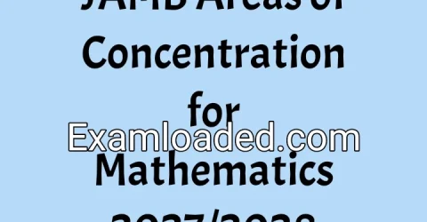 JAMB Areas of Concentration for Mathematics 2027/2028