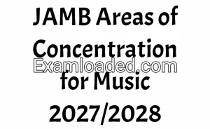 JAMB Areas of Concentration for Music 2027/2028