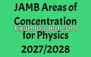 JAMB Areas of Concentration for Physics 2027/2028