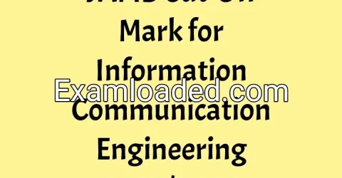 JAMB Cut-Off Mark for Information Communication Engineering 2027/2028