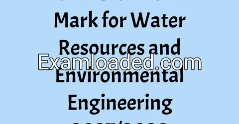 JAMB Cut-Off Mark for Water Resources and Environmental Engineering 2027/2028