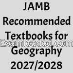 JAMB Recommended Textbooks for Geography 2027/2028