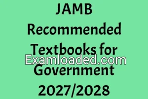 JAMB Recommended Textbooks for Government 2027/2028