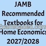 JAMB Recommended Textbooks for Home Economics 2027/2028