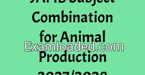 JAMB Subject Combination for Animal Production 2027/2028