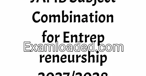JAMB Subject Combination for Entrepreneurship 2027/2028