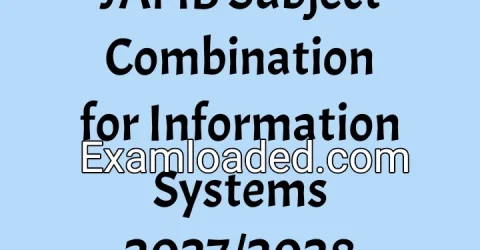 JAMB Subject Combination for Information Systems 2027/2028
