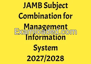 JAMB Subject Combination for Management Information System 2027/2028