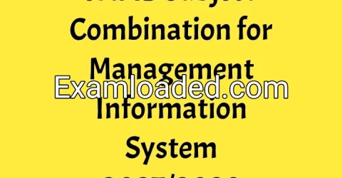 JAMB Subject Combination for Management Information System 2027/2028