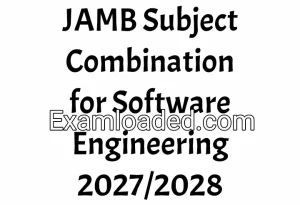 JAMB Subject Combination for Software Engineering 2027/2028