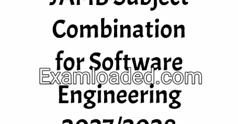 JAMB Subject Combination for Software Engineering 2027/2028