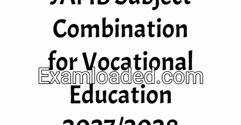 JAMB Subject Combination for Vocational Education 2027/2028