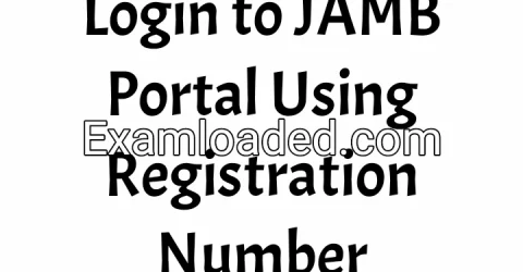 Login to JAMB Portal Using Registration Number