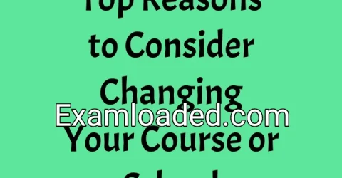 Top Reasons to Consider Changing Your Course or School