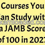 Courses You Can Study with a JAMB Score of 100 in 2027