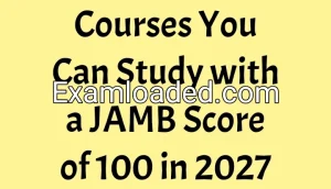Courses You Can Study with a JAMB Score of 100 in 2027 Courses You Can Study with a JAMB Score of 100 in 2027