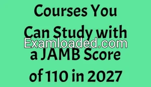 Courses You Can Study with a JAMB Score of 110 in 2027