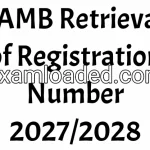 JAMB Retrieval of Registration Number 2027/2028