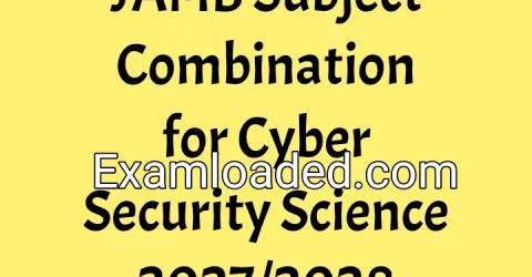 JAMB Subject Combination for Cyber Security Science 2027/2028