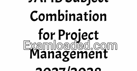 JAMB Subject Combination for Project Management 2027/2028