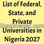 List of Federal, State, and Private Universities in Nigeria 2027