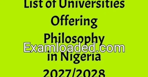 List of Universities Offering Philosophy in Nigeria 2027/2028