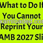 What to Do If You Cannot Reprint Your JAMB 2027 Slip